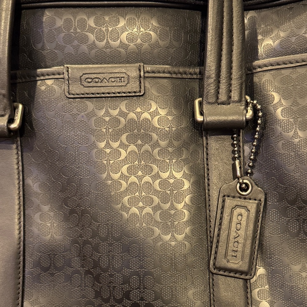 Coach Black Patterned Men's Briefcase - Picture 4 of 16